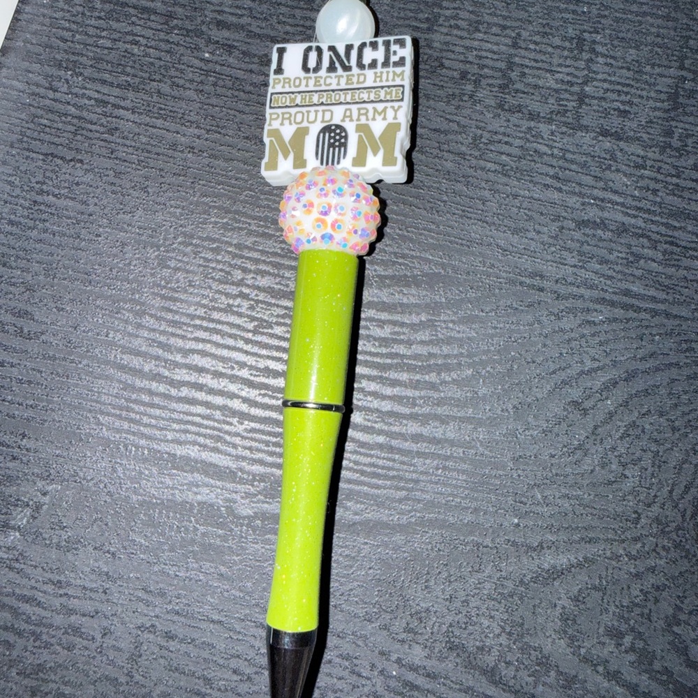 Green Proud Army Mom Pen